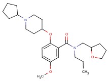 2-[(1-cyclopentyl-4-piperidinyl)oxy]-5-methoxy-N-propyl-N-(tetrahydro-2-furanylmethyl)benzamide
