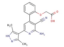 {2-[2-amino-3-cyano-6-(3,5-dimethyl-1H-pyrazol-4-yl)pyridin-4-yl]phenoxy}acetic acid