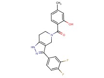 2-{[3-(3,4-difluorophenyl)-1,4,6,7-tetrahydro-5H-pyrazolo[4,3-c]pyridin-5-yl]carbonyl}-5-methylphenol