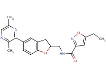 N-{[5-(3,6-dimethyl-2-pyrazinyl)-2,3-dihydro-1-benzofuran-2-yl]methyl}-5-ethyl-3-isoxazolecarboxamide