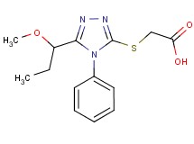 {[5-(1-methoxypropyl)-4-phenyl-4H-1,2,4-triazol-3-yl]thio}acetic acid
