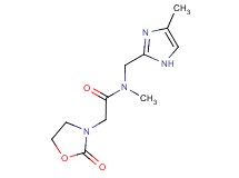 N-methyl-N-[(4-methyl-1H-imidazol-2-yl)methyl]-2-(2-oxo-1,3-oxazolidin-3-yl)acetamide