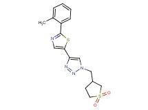1-[(1,1-dioxidotetrahydro-3-thienyl)methyl]-4-[2-(2-methylphenyl)-1,3-thiazol-5-yl]-1H-1,2,3-triazole