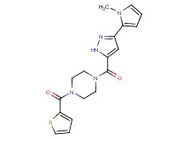 1-{[3-(1-methyl-1H-pyrrol-2-yl)-1H-pyrazol-5-yl]carbonyl}-4-(2-thienylcarbonyl)piperazine