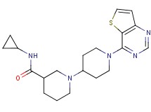N-cyclopropyl-1'-thieno[3,2-d]pyrimidin-4-yl-1,4'-bipiperidine-3-carboxamide