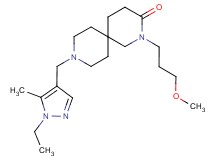 9-[(1-ethyl-5-methyl-1H-pyrazol-4-yl)methyl]-2-(3-methoxypropyl)-2,9-diazaspiro[5.5]undecan-3-one