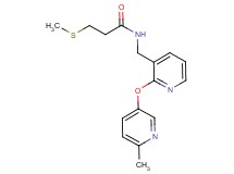 N-({2-[(6-methyl-3-pyridinyl)oxy]-3-pyridinyl}methyl)-3-(methylthio)propanamide