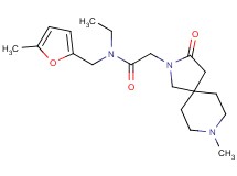 N-ethyl-N-[(5-methyl-2-furyl)methyl]-2-(8-methyl-3-oxo-2,8-diazaspiro[4.5]dec-2-yl)acetamide