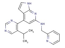 4-(5-isopropylpyrimidin-4-yl)-N-(pyridin-2-ylmethyl)-1H-pyrrolo[2,3-b]pyridin-6-amine