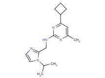 4-cyclobutyl-N-[(1-isopropyl-1H-imidazol-2-yl)methyl]-6-methylpyrimidin-2-amine