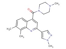 7,8-dimethyl-4-[(4-methylpiperazin-1-yl)carbonyl]-2-(1-methyl-1H-pyrazol-4-yl)quinoline