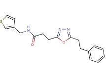 3-[5-(2-phenylethyl)-1,3,4-oxadiazol-2-yl]-N-(3-thienylmethyl)propanamide