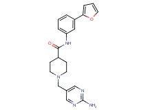 1-[(2-amino-5-pyrimidinyl)methyl]-N-[3-(2-furyl)phenyl]-4-piperidinecarboxamide