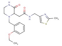 2-[1-(2-ethoxybenzyl)-3-oxo-2-piperazinyl]-N-[(2-methyl-1,3-thiazol-4-yl)methyl]acetamide