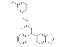 3-(1,3-benzodioxol-5-yl)-N-[(6-methyl-2-pyridinyl)methyl]-3-phenylpropanamide
