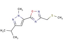 5-(3-isopropyl-1-methyl-1H-pyrazol-5-yl)-3-[(methylthio)methyl]-1,2,4-oxadiazole
