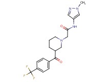 N-(1-methyl-1H-pyrazol-4-yl)-2-{3-[4-(trifluoromethyl)benzoyl]piperidin-1-yl}acetamide