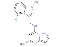 N-[(4-chloro-1-methyl-1H-indazol-3-yl)methyl]-5-methylpyrazolo[1,5-a]pyrimidin-7-amine