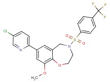 7-(5-chloro-2-pyridinyl)-9-methoxy-4-{[4-(trifluoromethyl)phenyl]sulfonyl}-2,3,4,5-tetrahydro-1,4-benzoxazepine