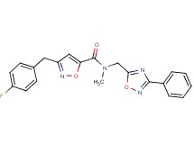 3-(4-fluorobenzyl)-N-methyl-N-[(3-phenyl-1,2,4-oxadiazol-5-yl)methyl]-5-isoxazolecarboxamide