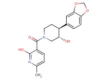 3-{[rel-(3S,4S)-4-(1,3-benzodioxol-5-yl)-3-hydroxy-1-piperidinyl]carbonyl}-6-methyl-2-pyridinol