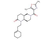 (4aS*,8aR*)-1-(2-cyclohex-1-en-1-ylethyl)-6-[(2,5-dimethyl-1,3-oxazol-4-yl)carbonyl]octahydro-1,6-naphthyridin-2(1H)-one