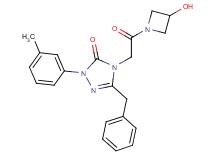 5-benzyl-4-[2-(3-hydroxy-1-azetidinyl)-2-oxoethyl]-2-(3-methylphenyl)-2,4-dihydro-3H-1,2,4-triazol-3-one