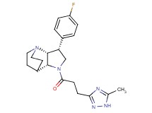 (3R*,3aR*,7aR*)-3-(4-fluorophenyl)-1-[3-(5-methyl-1H-1,2,4-triazol-3-yl)propanoyl]octahydro-4,7-ethanopyrrolo[3,2-b]pyridine