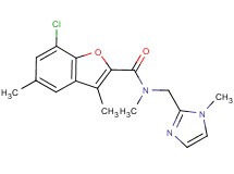 7-chloro-N,3,5-trimethyl-N-[(1-methyl-1H-imidazol-2-yl)methyl]-1-benzofuran-2-carboxamide