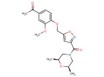 1-{4-[(3-{[(2R*,6S*)-2,6-dimethyl-4-morpholinyl]carbonyl}-5-isoxazolyl)methoxy]-3-methoxyphenyl}ethanone