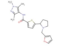 5-[1-(2-furylmethyl)-2-pyrrolidinyl]-N-(1,3,5-trimethyl-1H-pyrazol-4-yl)-2-thiophenecarboxamide
