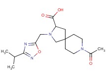 8-acetyl-2-[(3-isopropyl-1,2,4-oxadiazol-5-yl)methyl]-2,8-diazaspiro[4.5]decane-3-carboxylic acid