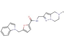 5-(1H-indol-1-ylmethyl)-N-(4,5,6,7-tetrahydropyrazolo[1,5-a]pyrazin-2-ylmethyl)-2-furamide hydrochloride