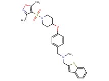 (1-benzothien-2-ylmethyl)[4-({1-[(3,5-dimethyl-4-isoxazolyl)sulfonyl]-4-piperidinyl}oxy)benzyl]methylamine