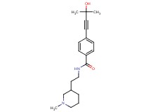 4-(3-hydroxy-3-methylbut-1-yn-1-yl)-N-[2-(1-methylpiperidin-3-yl)ethyl]benzamide