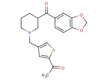 1-(4-{[3-(1,3-benzodioxol-5-ylcarbonyl)-1-piperidinyl]methyl}-2-thienyl)ethanone