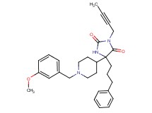 3-(2-butyn-1-yl)-5-[1-(3-methoxybenzyl)-4-piperidinyl]-5-(3-phenylpropyl)-2,4-imidazolidinedione