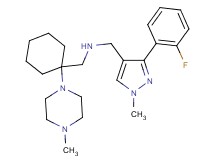 1-[3-(2-fluorophenyl)-1-methyl-1H-pyrazol-4-yl]-N-{[1-(4-methyl-1-piperazinyl)cyclohexyl]methyl}methanamine
