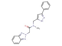 2-(2H-1,2,3-benzotriazol-2-yl)-N-methyl-N-[(3-phenyl-1H-pyrazol-5-yl)methyl]acetamide