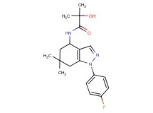 N-[1-(4-fluorophenyl)-6,6-dimethyl-4,5,6,7-tetrahydro-1H-indazol-4-yl]-2-hydroxy-2-methylpropanamide
