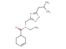 N-ethyl-N-[(5-isobutyl-1,2,4-oxadiazol-3-yl)methyl]cyclohex-3-ene-1-carboxamide