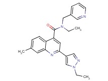N-ethyl-2-(1-ethyl-1H-pyrazol-4-yl)-7-methyl-N-(pyridin-3-ylmethyl)quinoline-4-carboxamide