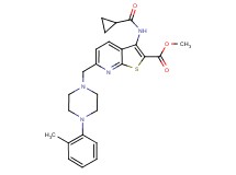 methyl 3-[(cyclopropylcarbonyl)amino]-6-{[4-(2-methylphenyl)-1-piperazinyl]methyl}thieno[2,3-b]pyridine-2-carboxylate