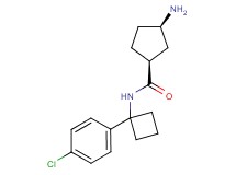 (1S*,3R*)-3-amino-N-[1-(4-chlorophenyl)cyclobutyl]cyclopentanecarboxamide