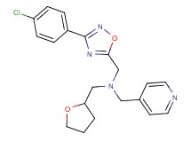 1-[3-(4-chlorophenyl)-1,2,4-oxadiazol-5-yl]-N-(4-pyridinylmethyl)-N-(tetrahydro-2-furanylmethyl)methanamine