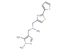 1-(1,5-dimethyl-1H-pyrazol-4-yl)-N-methyl-N-{[2-(2-thienyl)-1,3-thiazol-4-yl]methyl}methanamine