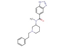 N-methyl-N-[1-(2-phenylethyl)-3-piperidinyl]-1H-1,2,3-benzotriazole-5-carboxamide
