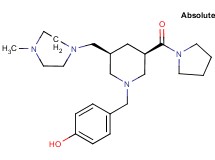 4-{[(3S,5R)-3-[(4-methyl-1-piperazinyl)methyl]-5-(1-pyrrolidinylcarbonyl)-1-piperidinyl]methyl}phenol