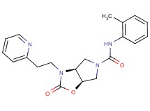 (3aS*,6aR*)-N-(2-methylphenyl)-2-oxo-3-(2-pyridin-2-ylethyl)hexahydro-5H-pyrrolo[3,4-d][1,3]oxazole-5-carboxamide