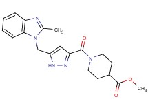 methyl 1-({5-[(2-methyl-1H-benzimidazol-1-yl)methyl]-1H-pyrazol-3-yl}carbonyl)-4-piperidinecarboxylate
